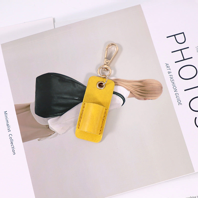 Wholesale Neck Pencil Bag Portable Small Leather Pen Clip Key Pendant